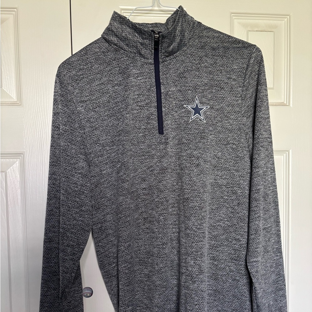 Dallas Cowboys Gray Zip Up Sweater